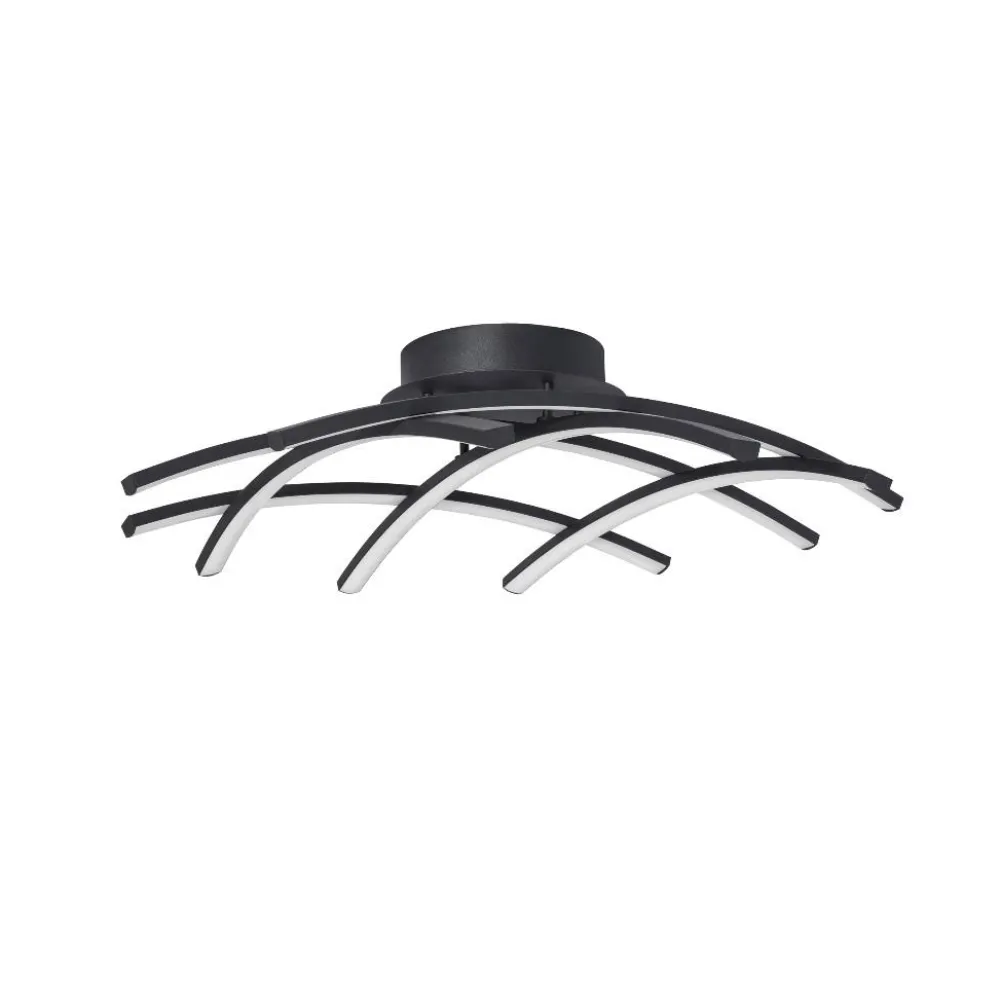 Plafoniere Moderne-Selezionato da Mazzolaluce Plafoniera moderna nera led 3000k dimmerabile per soggiorno