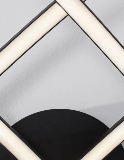 Plafoniere Moderne-Selezionato da Mazzolaluce Plafoniera moderna nera led 3000k dimmerabile per soggiorno
