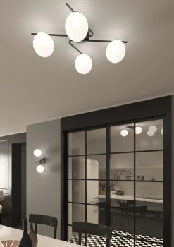 Plafoniere Moderne-Top Light Plafoniera moderna nera per cucina holly