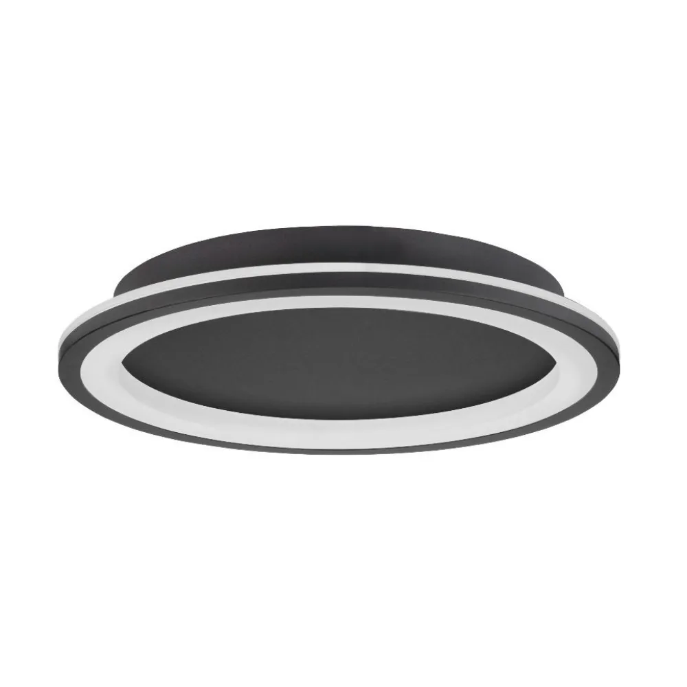 Plafoniere Moderne-Selezionato da Mazzolaluce Plafoniera moderna nera rotonda nera led 3000k