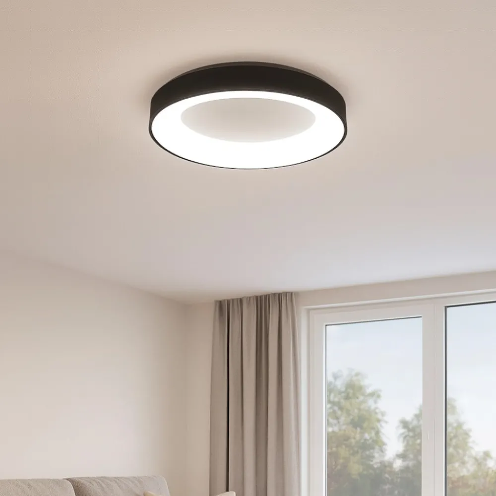Plafoniere Moderne-Vivida International Plafoniera moderna nera vivida inner-r 60 led 50w 3000k 4000k dimmerabole