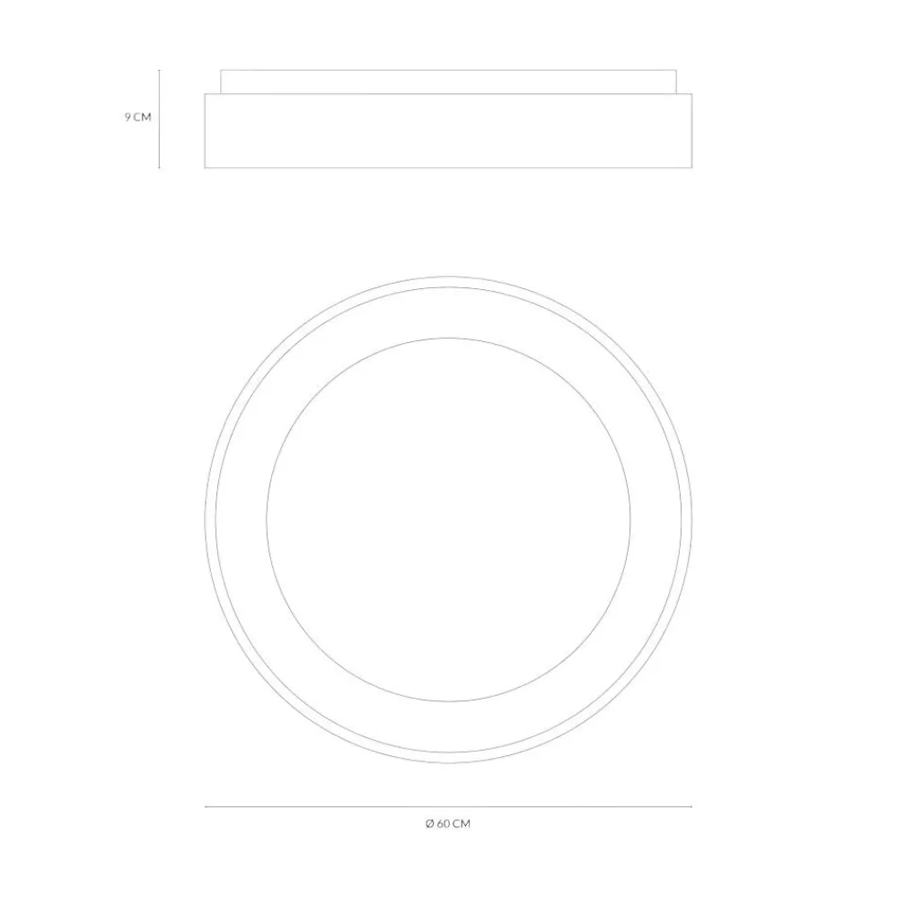 Plafoniere Moderne-Vivida International Plafoniera moderna nera vivida inner-r 60 led 50w 3000k 4000k dimmerabole
