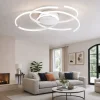 Plafoniere Moderne-Ondaluce Plafoniera moderna soffira bianca led 80w 3000k dimmerabile