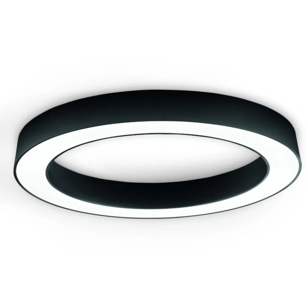 Plafoniere Moderne-Ondaluce Plafoniera moderna globus nera 100cm led dimmerabile