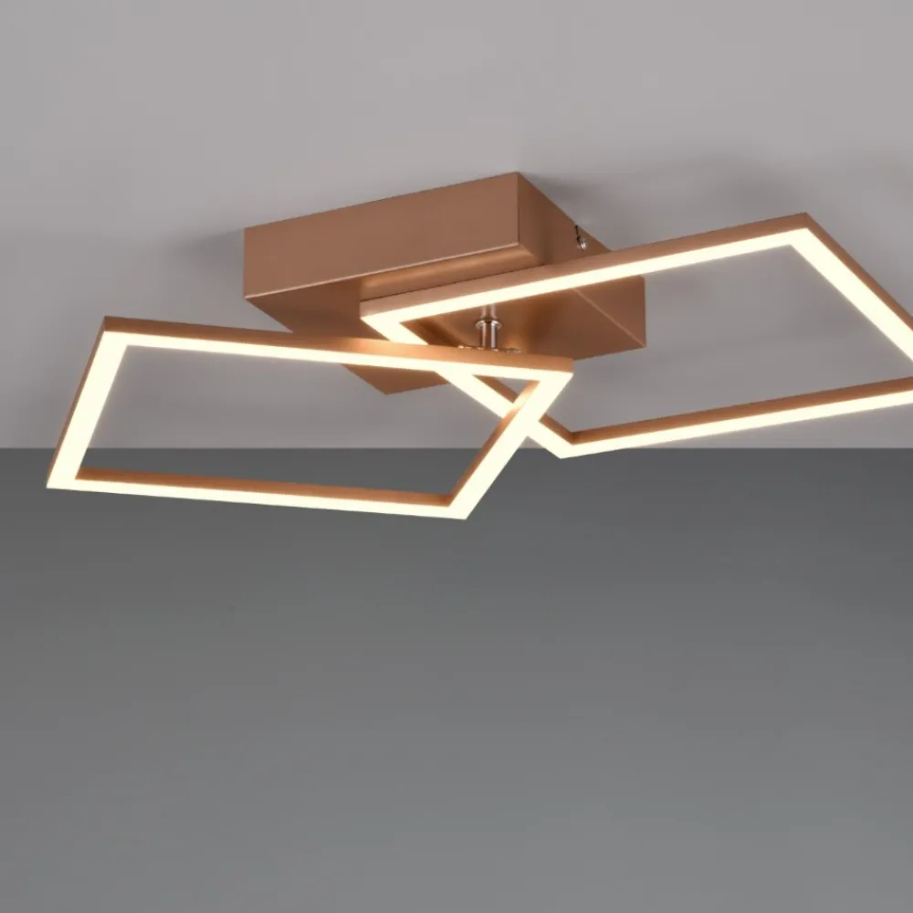 Plafoniere Moderne-Selezionato da Mazzolaluce Plafoniera moderna orientabile led 3000k colore rame