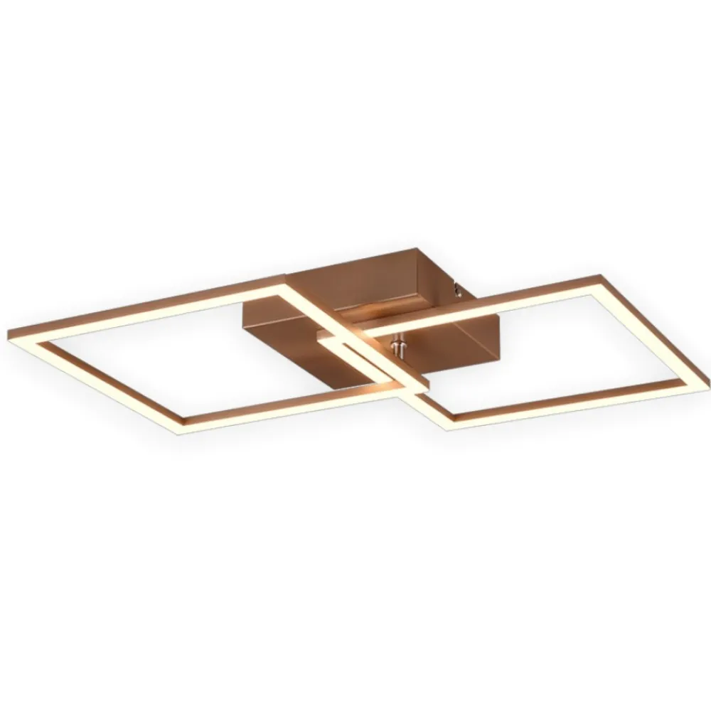 Plafoniere Moderne-Selezionato da Mazzolaluce Plafoniera moderna orientabile led 3000k colore rame