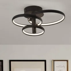 Plafoniere Moderne-Selezionato da Mazzolaluce Plafoniera moderna orientabile led 3000k dimmerabile nera