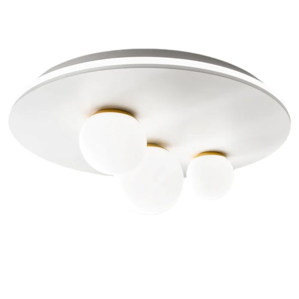 Plafoniere Moderne-Perenz Illuminazione Plafoniera moderna per camera da letto bianco oro perenz ball