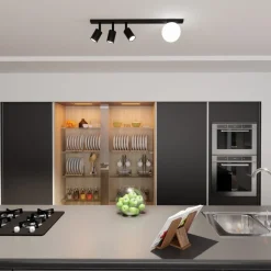 Plafoniere Moderne-Selezionato da Mazzolaluce Plafoniera moderna per cucina faretti orientabili fp