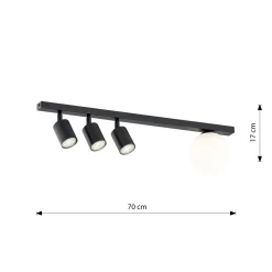 Plafoniere Moderne-Selezionato da Mazzolaluce Plafoniera moderna per cucina faretti orientabili fp