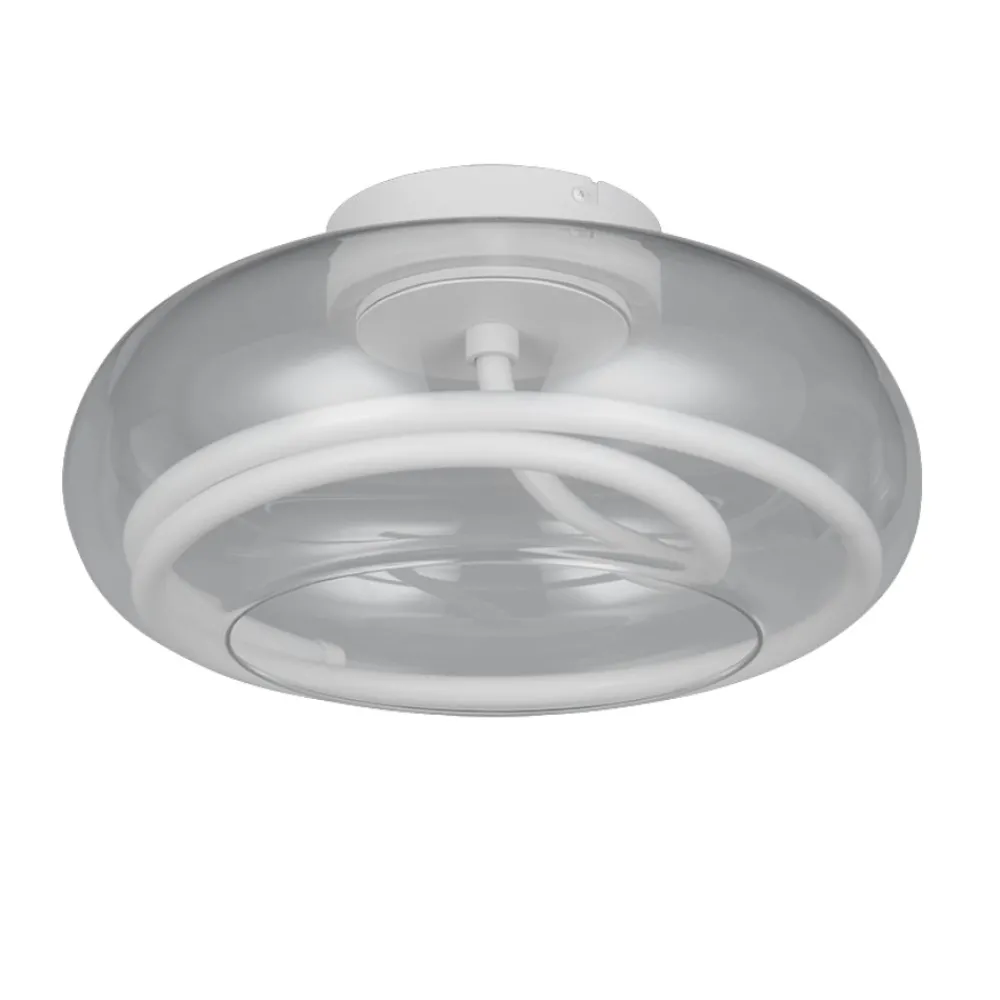 Plafoniere Moderne-Selezionato da Mazzolaluce Plafoniera moderna per cucina vetro trasparente led 26w 4000k