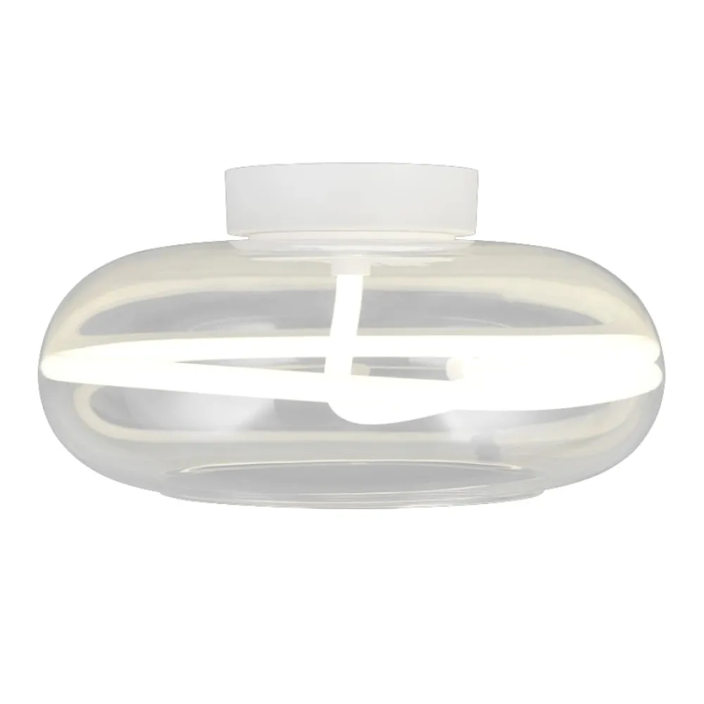 Plafoniere Moderne-Selezionato da Mazzolaluce Plafoniera moderna per cucina vetro trasparente led 26w 4000k