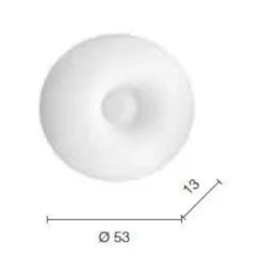 Plafoniere Moderne-Ondaluce Plafoniera moderna per salotto vetro bianco metallo pl dodi