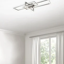Plafoniere Moderne-Selezionato da Mazzolaluce Plafoniera moderna per soggiorno led 34w 3000k dimmerabile