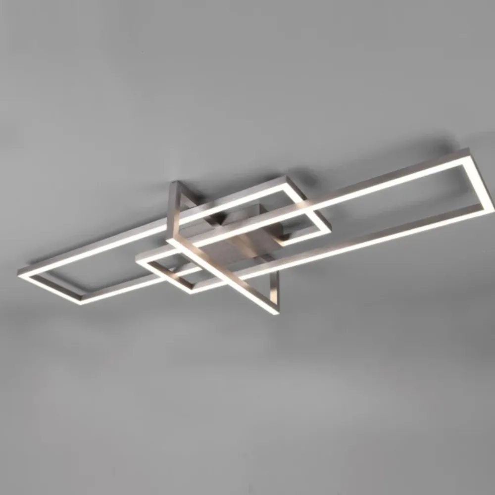 Plafoniere Moderne-Selezionato da Mazzolaluce Plafoniera moderna per soggiorno led 34w 3000k dimmerabile