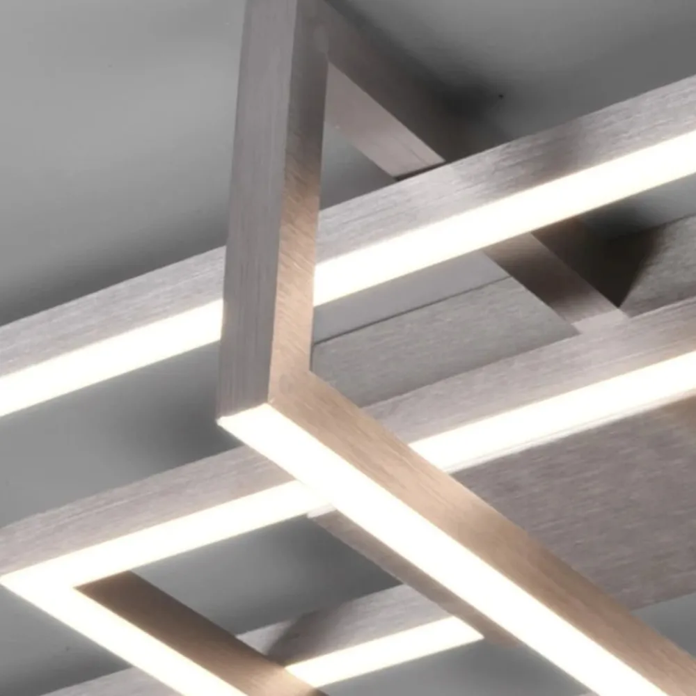 Plafoniere Moderne-Selezionato da Mazzolaluce Plafoniera moderna per soggiorno led 34w 3000k dimmerabile