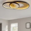 Plafoniere Moderne-Selezionato da Mazzolaluce Plafoniera moderna per soggiorno led 3000k dimmerabile nero oro