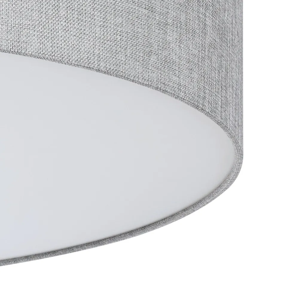 Plafoniere Moderne-Selezionato da Mazzolaluce Plafoniera moderna per soggiorno tessuto grigio