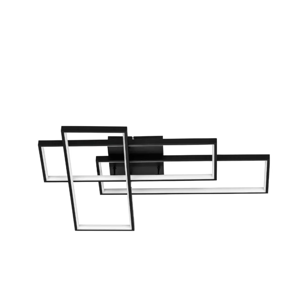 Plafoniere Moderne-Selezionato da Mazzolaluce Plafoniera moderna per soggiorno led 3200k design nero