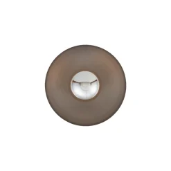 Plafoniere Moderne-Selezionato da Mazzolaluce Plafoniera moderna piatto marrone sfera di vetro bianco