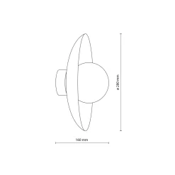 Plafoniere Moderne-Selezionato da Mazzolaluce Plafoniera moderna piatto marrone sfera di vetro bianco