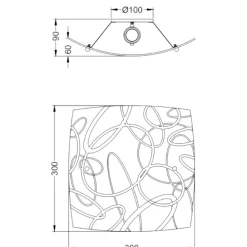 Plafoniere Moderne-Selezionato da Mazzolaluce Plafoniera moderna quadrata in vetro satinato decorato