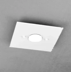Plafoniere Moderne-Top Light Plafoniera moderna quadrata vetro bianco per interni