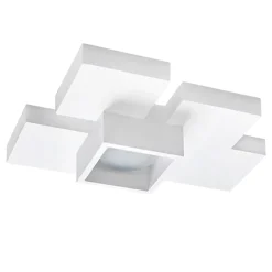 Plafoniere Moderne-Sforzin Illuminazione Plafoniera moderna quadrati gesso bianca sforzin