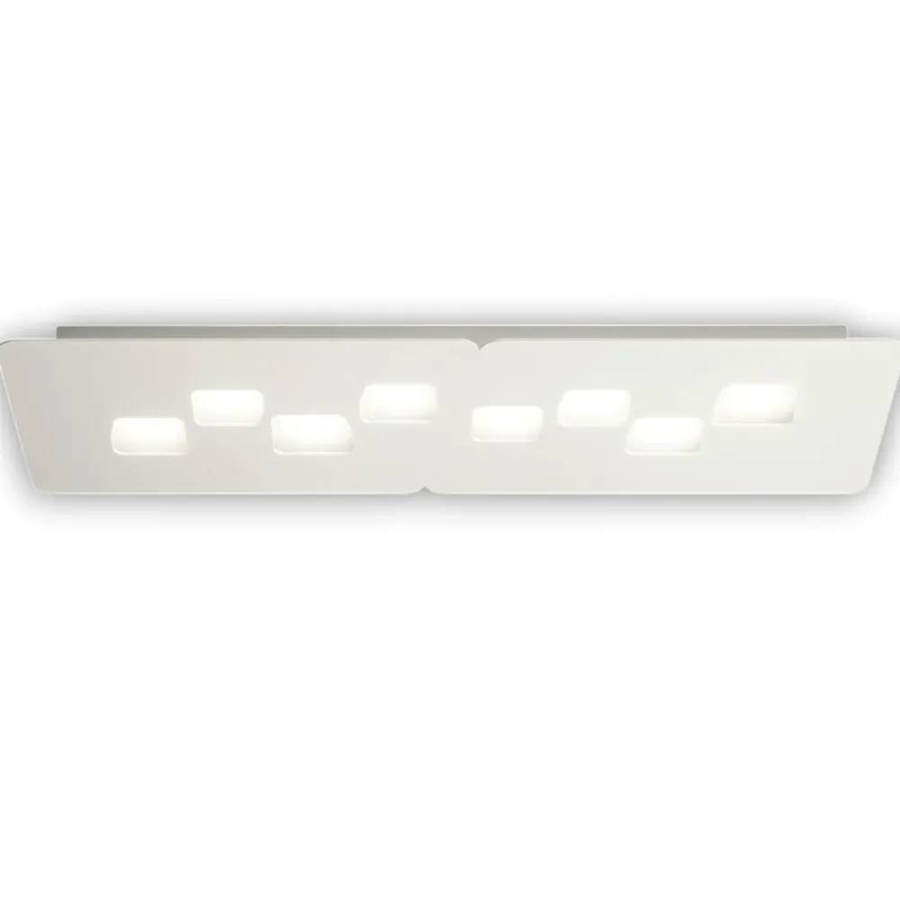 Plafoniere Moderne-Gea Luce Plafoniera moderna rettangolare bilbao bianca