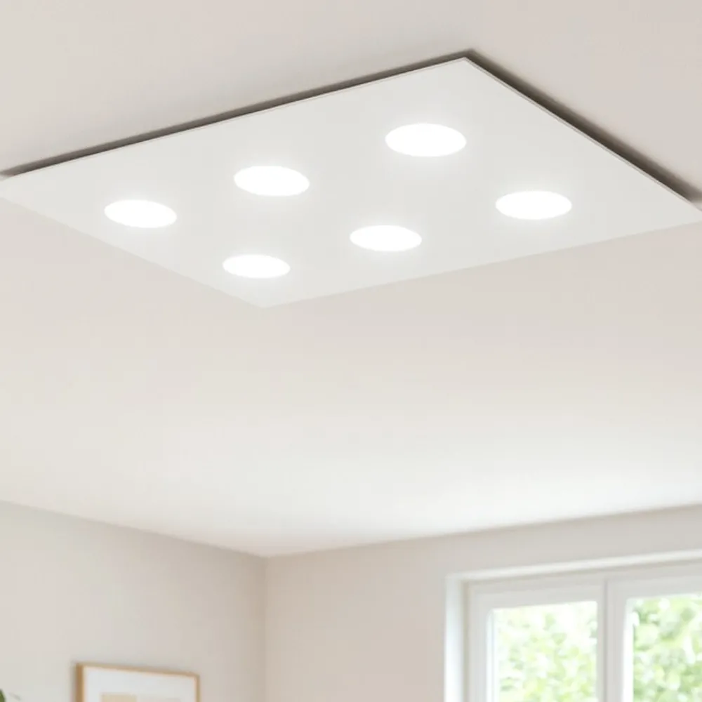 Plafoniere Moderne-Top Light Plafoniera moderna rettangolare toplight area bianca per cucina