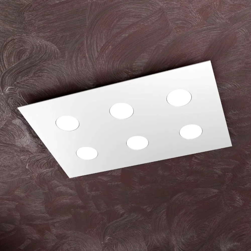 Plafoniere Moderne-Top Light Plafoniera moderna rettangolare toplight area bianca per cucina