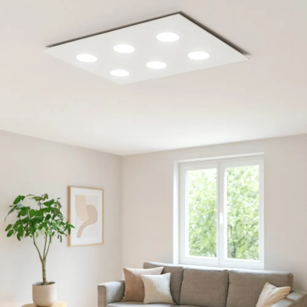 Plafoniere Moderne-Top Light Plafoniera moderna rettangolare toplight area bianca per cucina