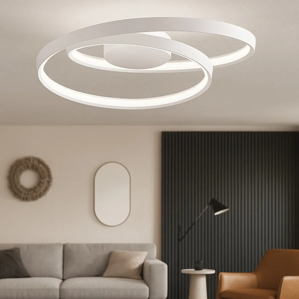 Plafoniere Moderne-Perenz Illuminazione Plafoniera moderna ritmo bianca led cct 3000k 4000k 6000k perenz