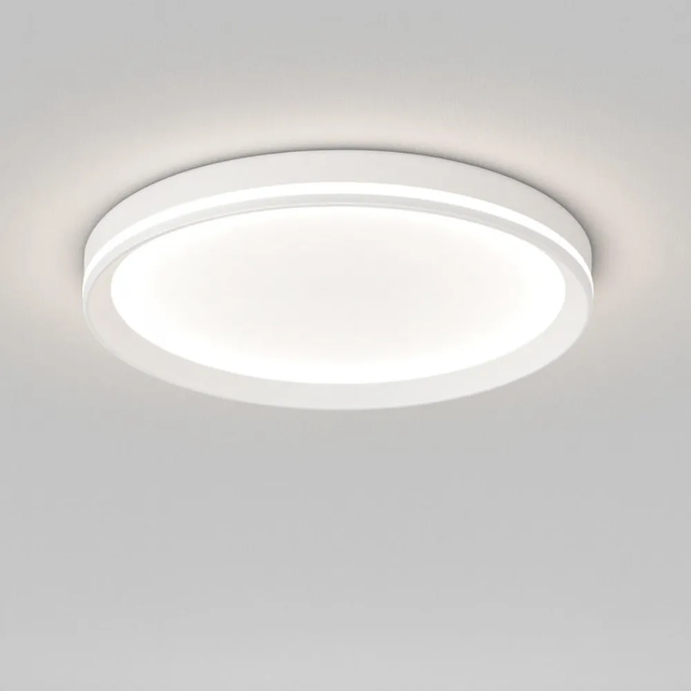 Plafoniere Moderne-Top Light Plafoniera moderna rotonda bianca biemissione led 37w cct area