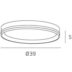 Plafoniere Moderne-Top Light Plafoniera moderna rotonda bianca biemissione led 37w cct area