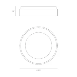 Plafoniere Moderne-Vivida International Plafoniera moderna rotonda sabbia 40w 3000k 4000k dimmerabile vivida inner-r