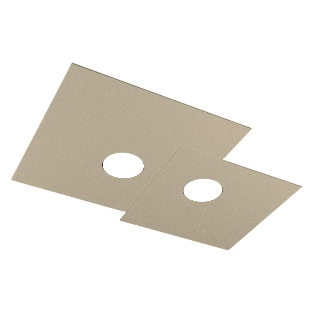 Plafoniere Moderne-Top Light Plafoniera moderna sabbia squadrata plate