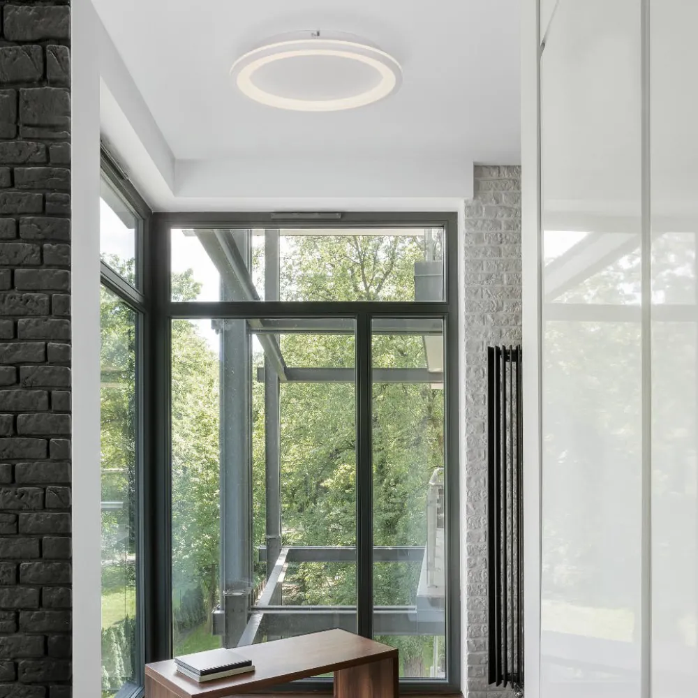 Plafoniere Moderne-Selezionato da Mazzolaluce Plafoniera moderna sottile led 3000k bianca