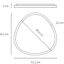 Plafoniere Moderne-Vivida International Plafoniera moderna titanio led 60w 3000k 4000k vivida lifering