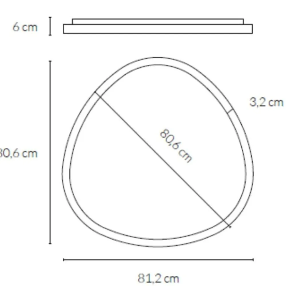 Plafoniere Moderne-Vivida International Plafoniera moderna titanio led 60w 3000k 4000k vivida lifering