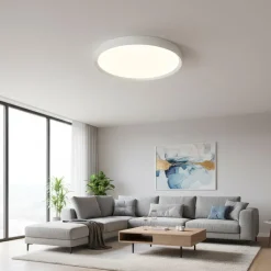 Plafoniere Moderne-Vivida International Plafoniera moderna tonda 50cm bianca led 40w cct dimmerabile