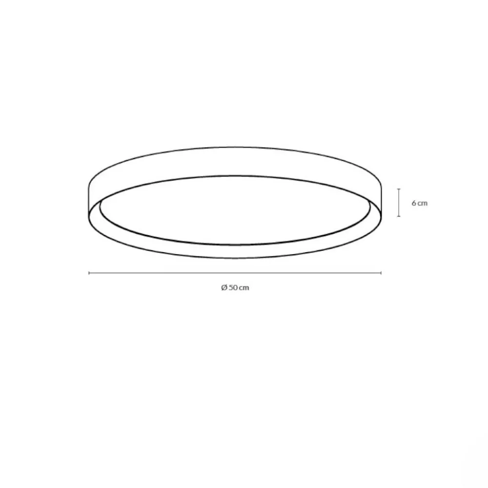 Plafoniere Moderne-Vivida International Plafoniera moderna tonda 50cm bianca led 40w cct dimmerabile