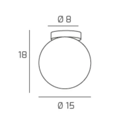 Plafoniere Moderne-Top Light Plafoniera moderna toplight eclipse sfera vetro ambra