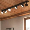 Plafoniere Moderne-Top Light Plafoniera moderna toplight nera 6 luci orientabili per cucina