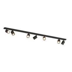 Plafoniere Moderne-Top Light Plafoniera moderna toplight nero 7 faretti led orientabili