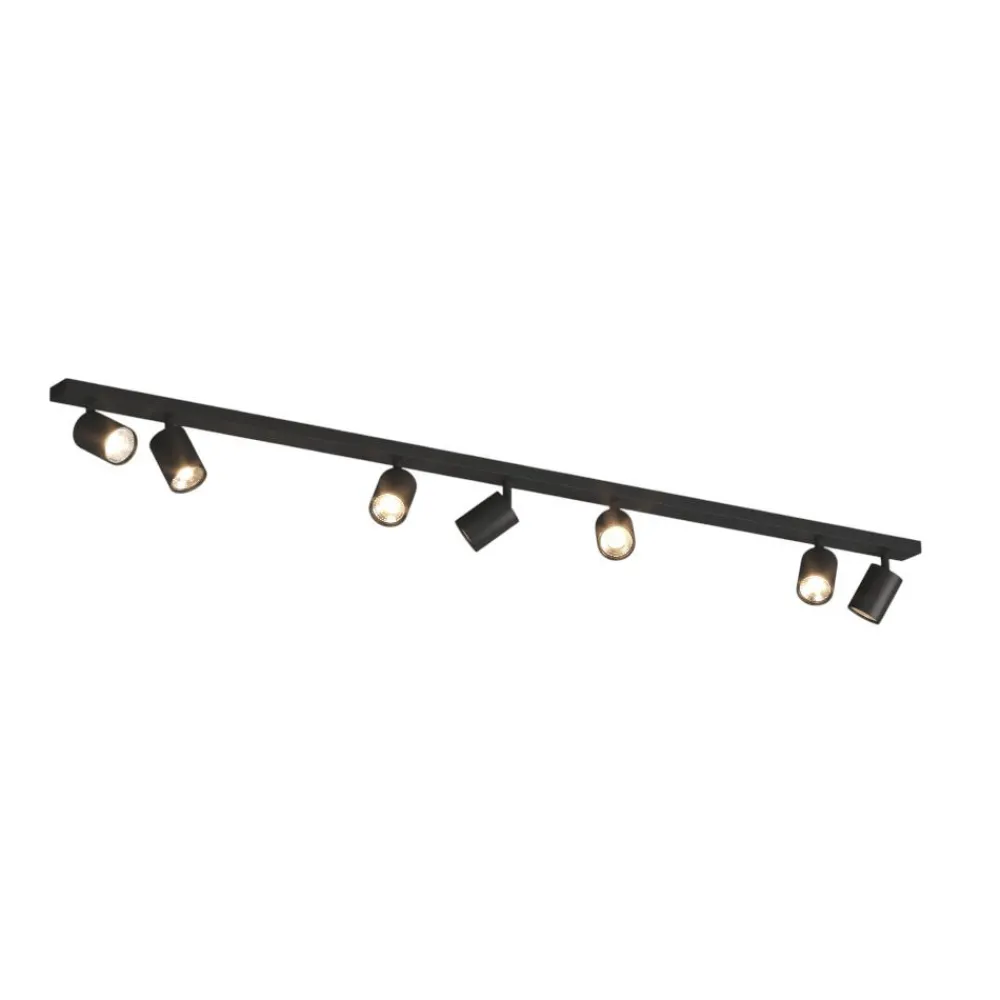 Plafoniere Moderne-Top Light Plafoniera moderna toplight nero 7 faretti led orientabili