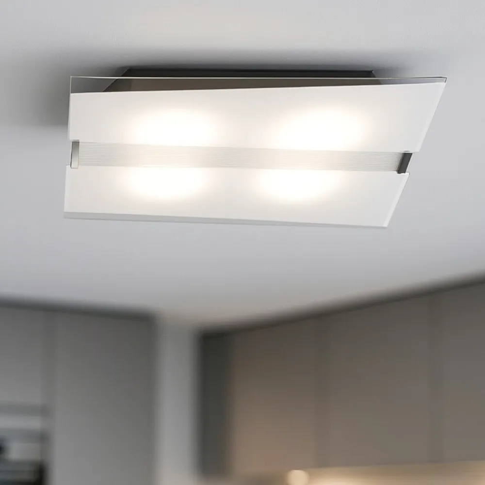 Plafoniere Moderne-Top Light Plafoniera moderna toplight in vetro 50cm design rettangolare