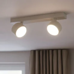 Plafoniere Moderne-Top Light Plafoniera moderna toplight con due luci orientabili sabbia