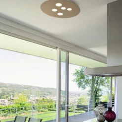 Plafoniere Moderne-Gea Luce Plafoniera moderna tortora luna