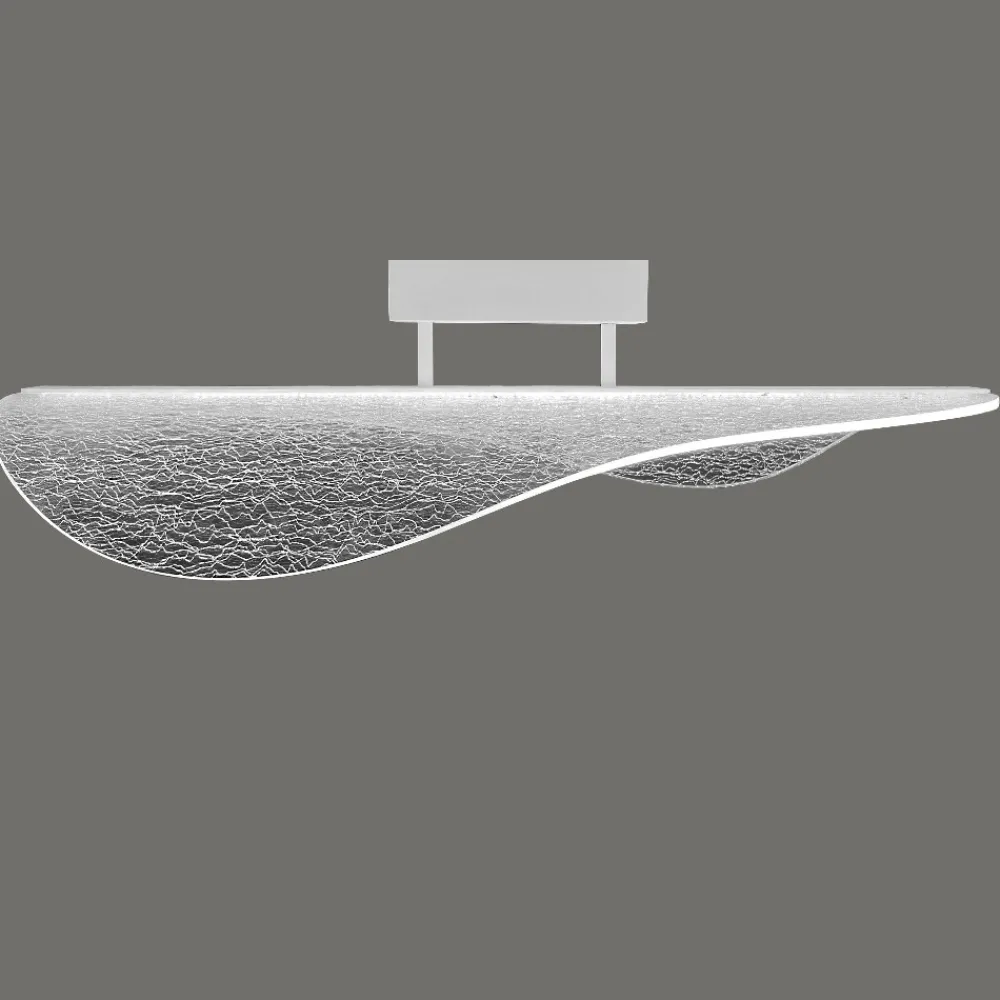 Plafoniere Moderne-Selezionato da Mazzolaluce Plafoniera moderna vela effetto vetro crepato led 40w 3000k